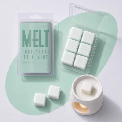 Eucalyptus Rain Mint <br> Large Wax Melts 6 cubes