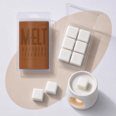 Mahogany Teakwood <br>Large Wax Melts 6 cubes