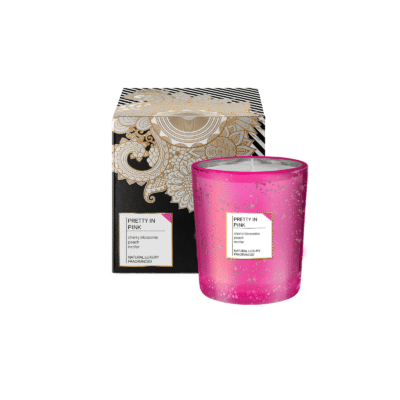 Pretty in Pink Boxed Metallic Candle